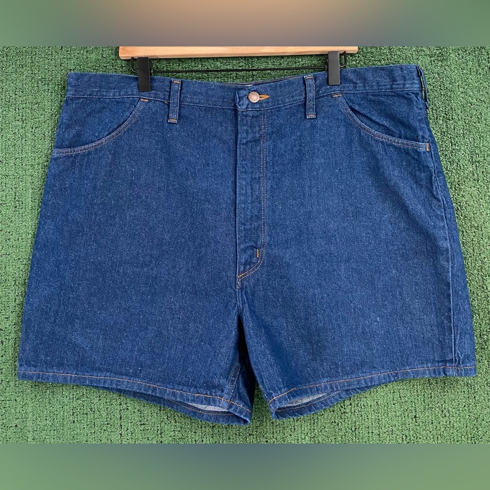 VTG 80s Wrangler 3.5” Denim Jean Short Shorts Men’s Sz 40 USA Made Hemmed